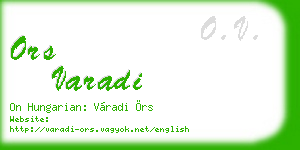 ors varadi business card